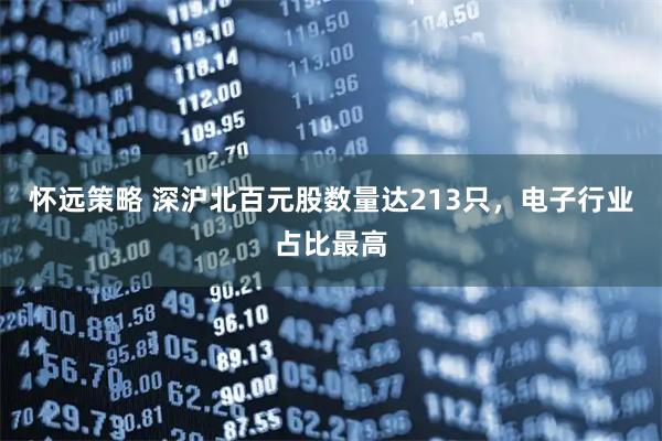 怀远策略 深沪北百元股数量达213只，电子行业占比最高