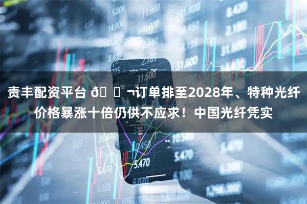 责丰配资平台 🌬订单排至2028年、特种光纤价格暴涨十倍仍供不应求！中国光纤凭实